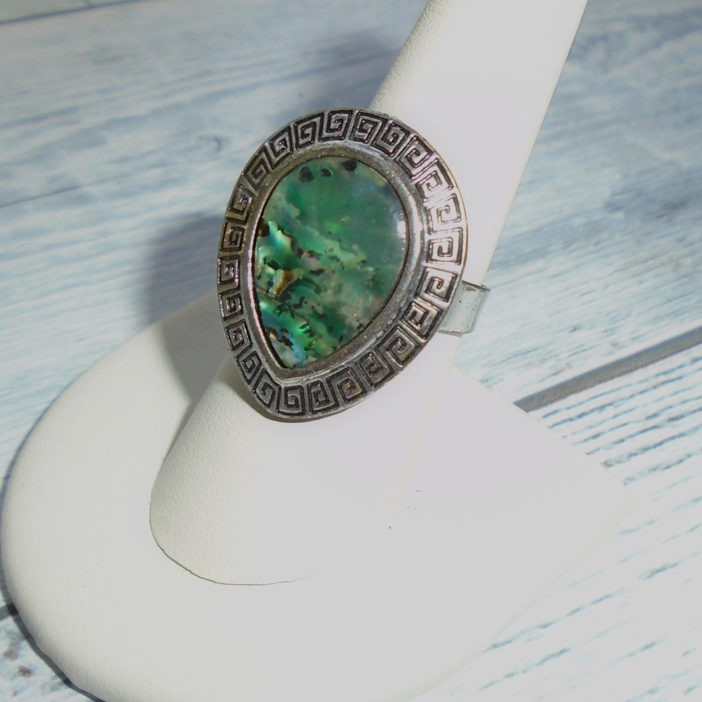 Adjustable Abalone Ring